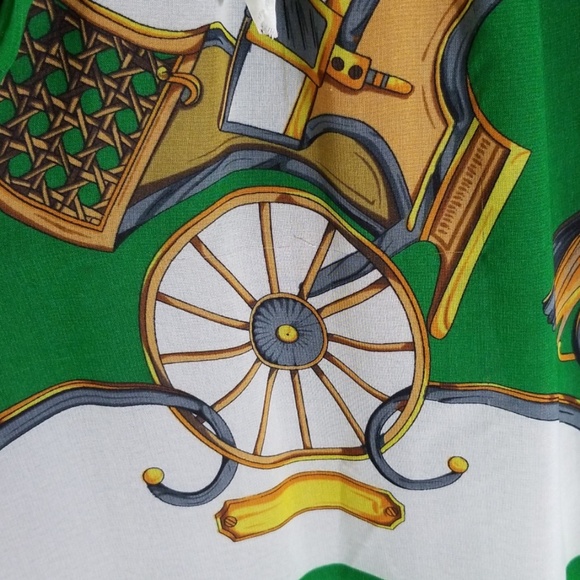 Scarf Printed Green V-Neck Maxi Dress - Picture 7 of 7